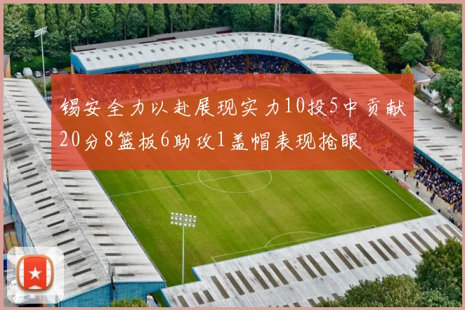 锡安全力以赴展现实力10投5中贡献20分8篮板6助攻1盖帽表现抢眼